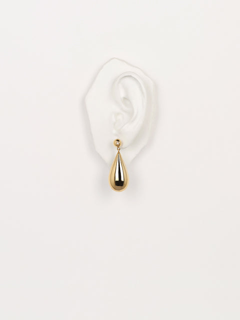 pearl and reverse crystal tear drop earrings