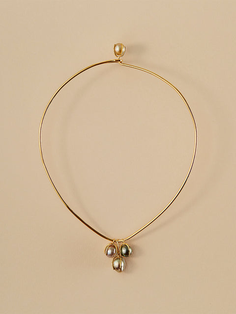 fiji pearl cluster neck-cuff