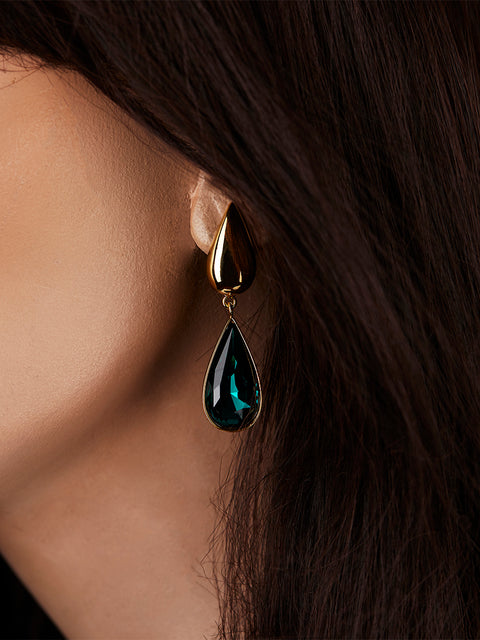 medium hidden tear reverse drop earrings