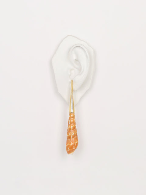 mismatched shell drop earrings