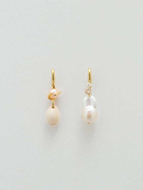 RS.IL.E.044 | FRUTOS DEL MAR MISMATCHED HOOP EARRINGS