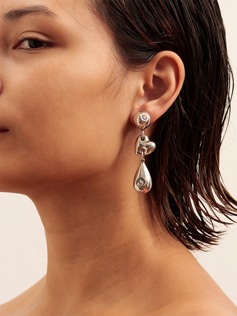 RS.LH.E.006 | CRYING LINKED HEART EARRINGS