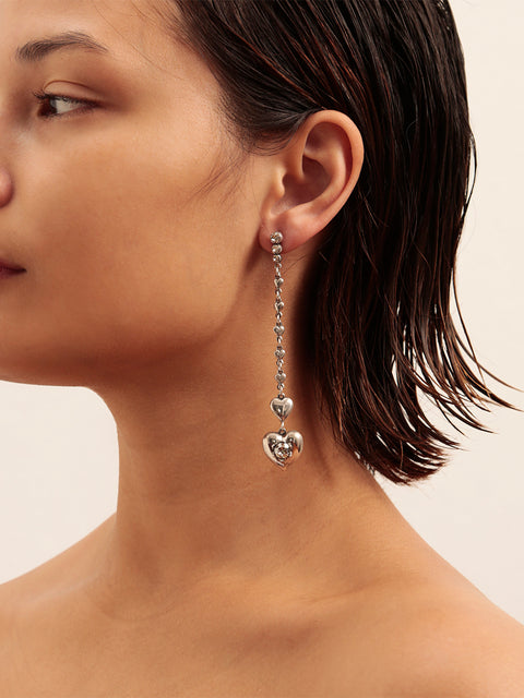 RS.LH.E.012 | CHAIN OF HEARTS DROP EARRINGS