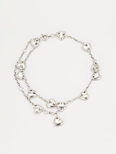 linked hearts necklace