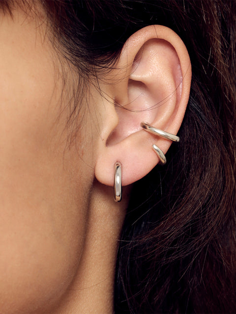 small solid oval hoops
