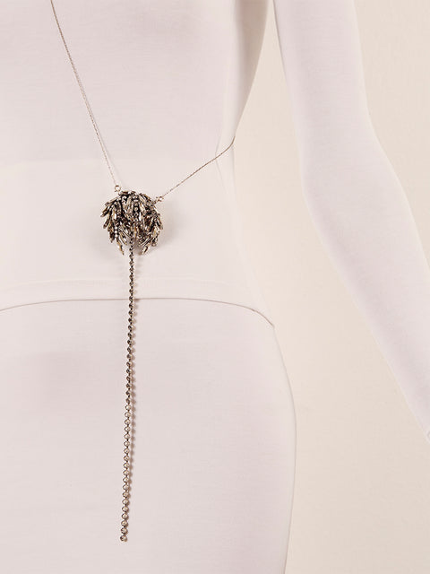 crystal coconut tree mini bag & coconut earrings