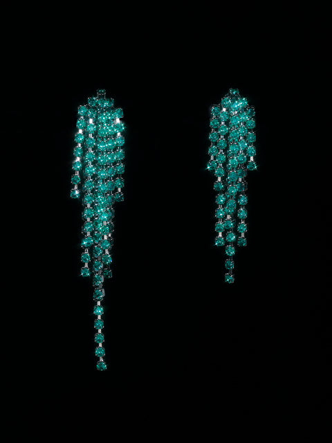 cascade earrings in emerald