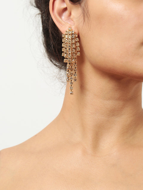 cascade earrings in golden shadow
