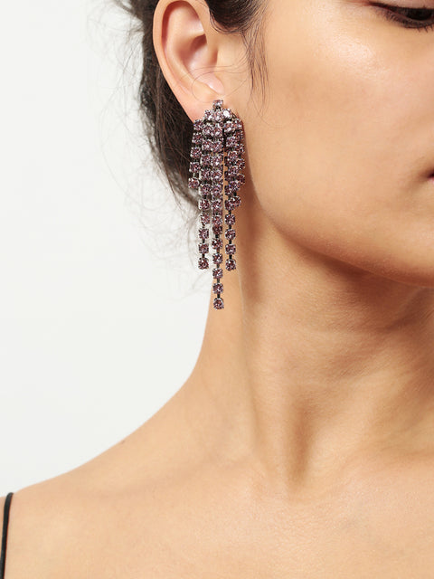 cascade earrings in light amethyst