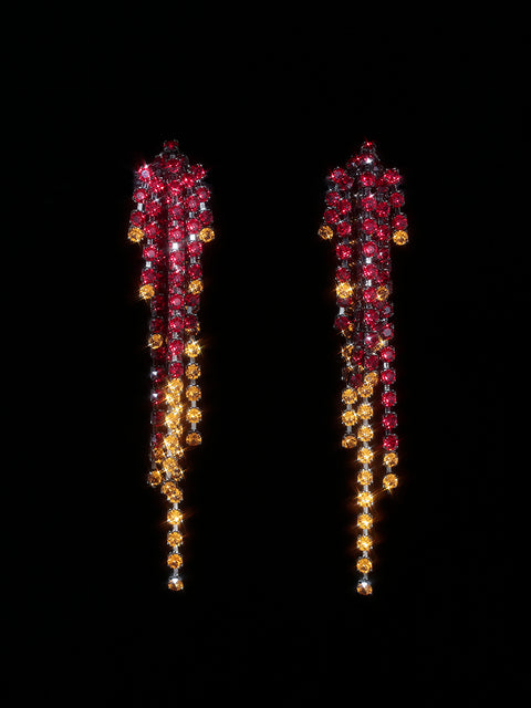 two tone cascade earring