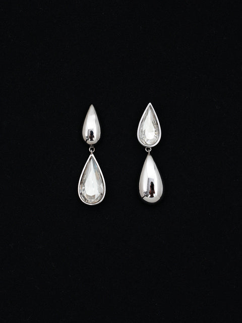 medium hidden tear reverse drop earrings