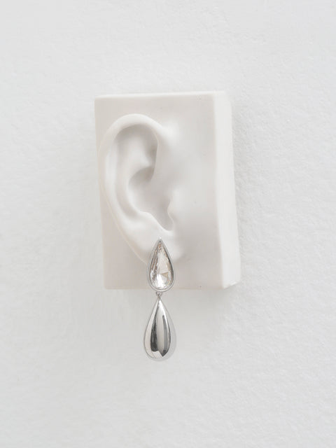 medium hidden tear reverse drop earrings