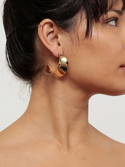 RS.8.S.E.017 | MISMATCHED DOUBLE SANSEVIERIA HOOP EARRINGS