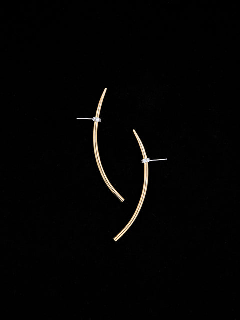 tabua earrings with crystal detail