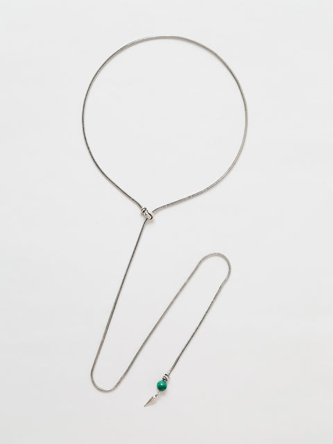 lariat malachite necklace