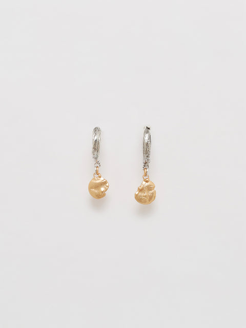 broken face hoop earrings