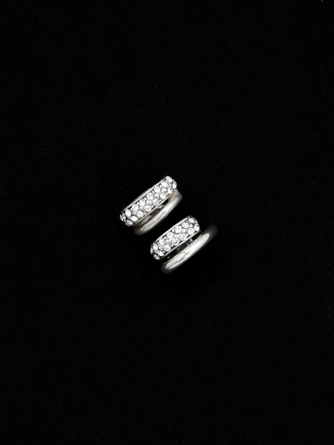 5 piece crystal ear-cuff and set