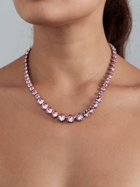 graduated crystal necklace