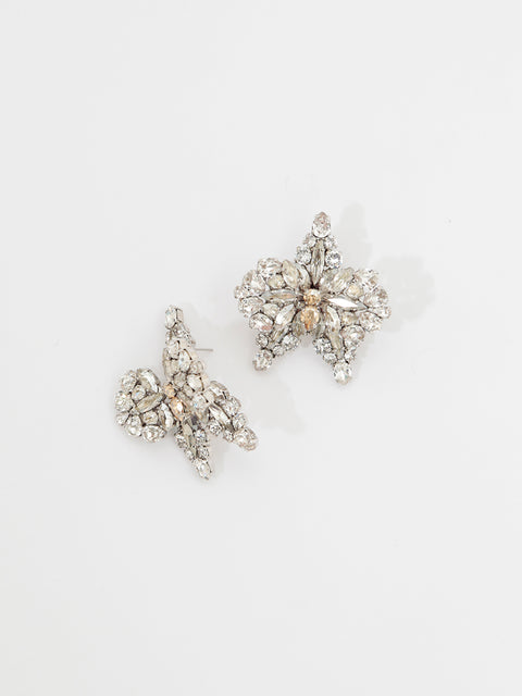 crystal orchid earrings