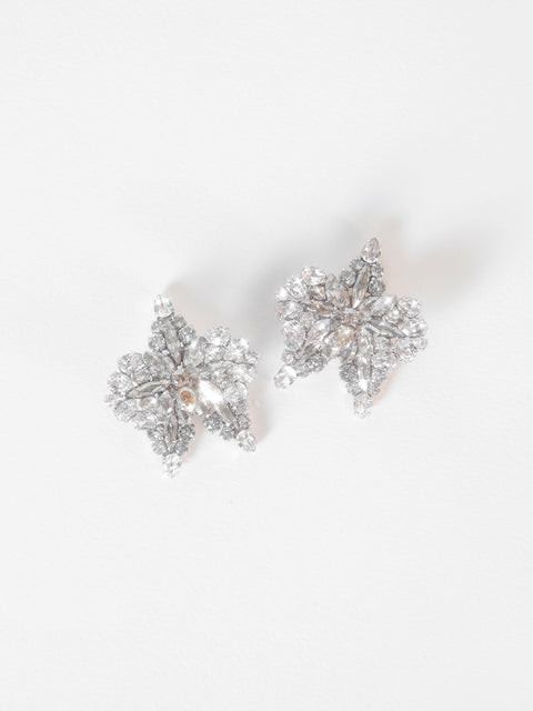 crystal orchid earrings