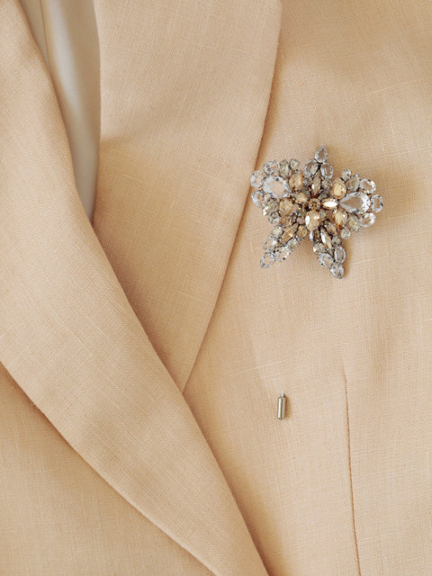 crystal orchid pin