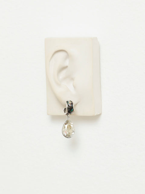 pāua shell hoop drop earrings