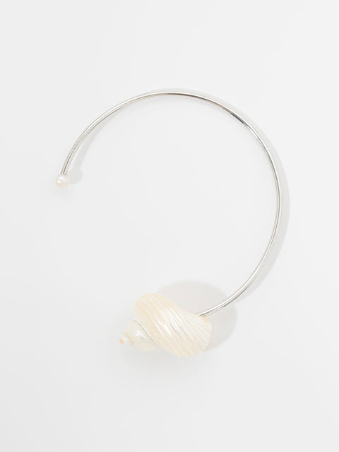gold mouth shell neck-cuff
