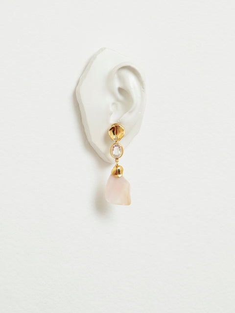 petals mismatched drop earrings