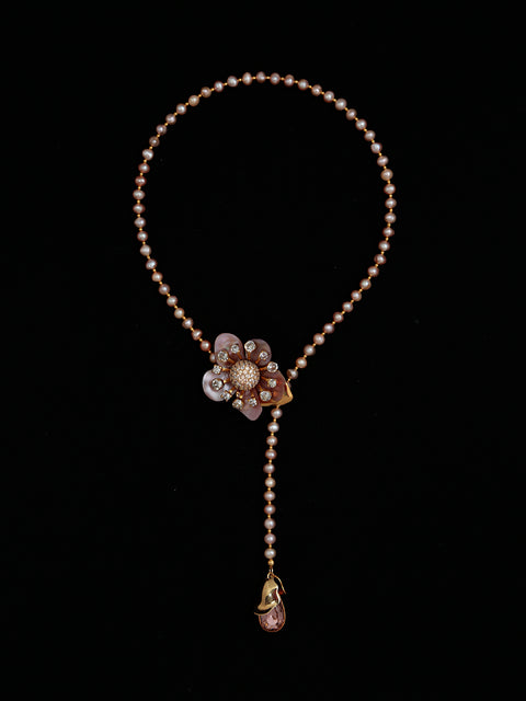 flower lariat necklace