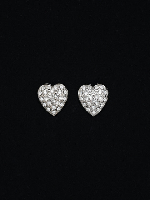 crystallized heart earrings