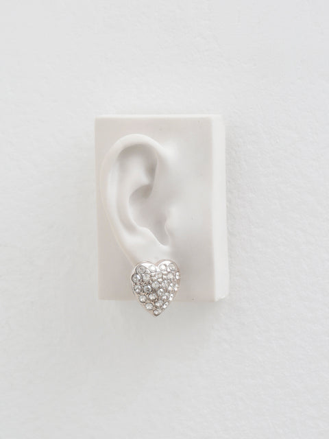 crystallized heart earrings