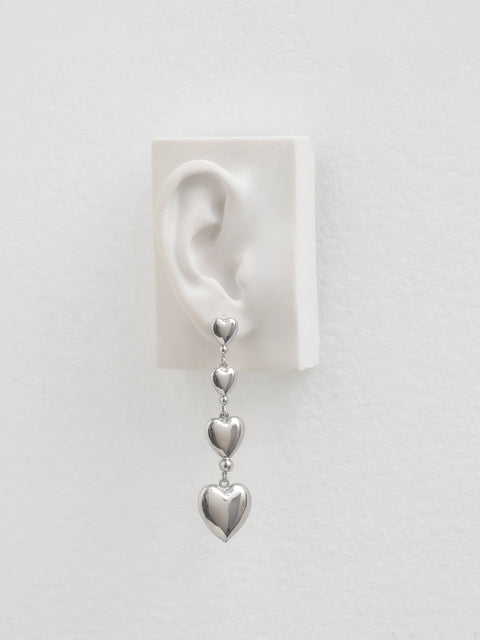 four hearts drop earrings