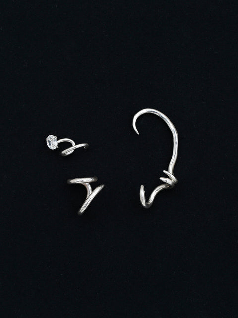 set of 3 imperfect ear-cuffs