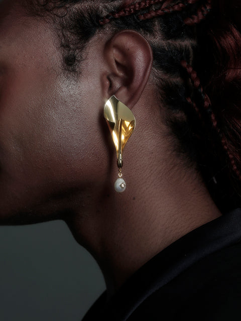 mismatched lily earrings
