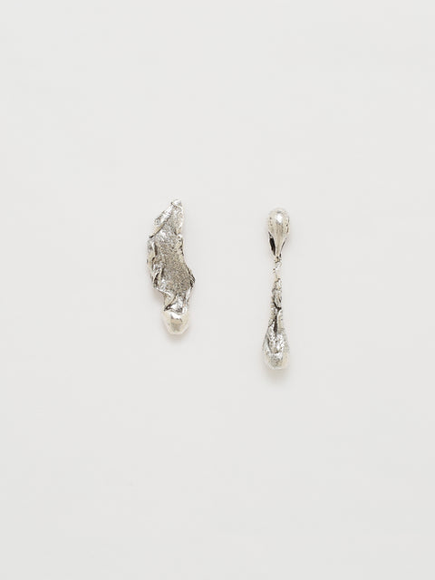 solid molten drop earrings