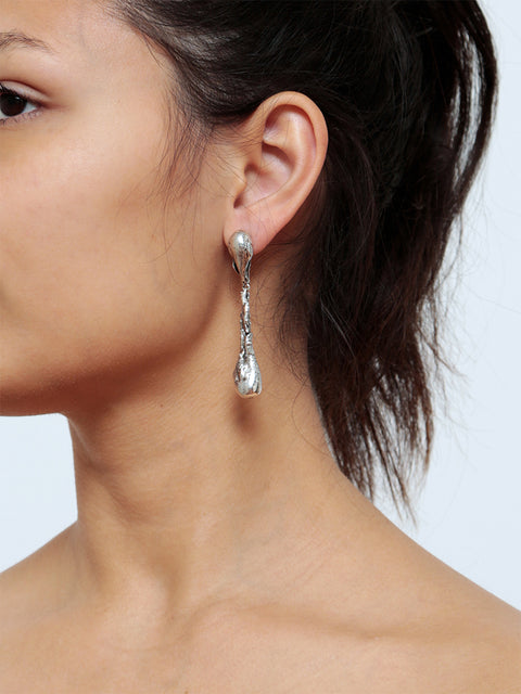 solid molten drop earrings