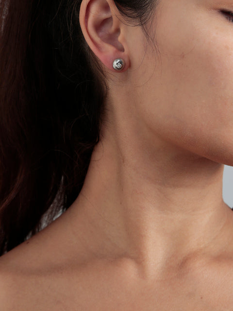 single crystallized molten drop earring and stud