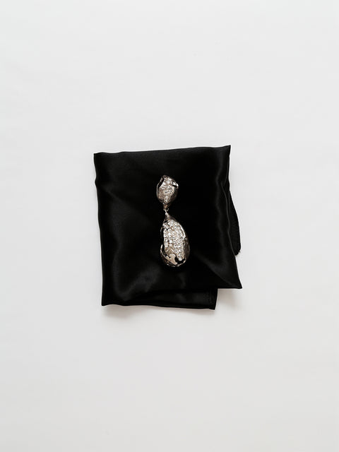 crystallized molten pendant and handkerchief