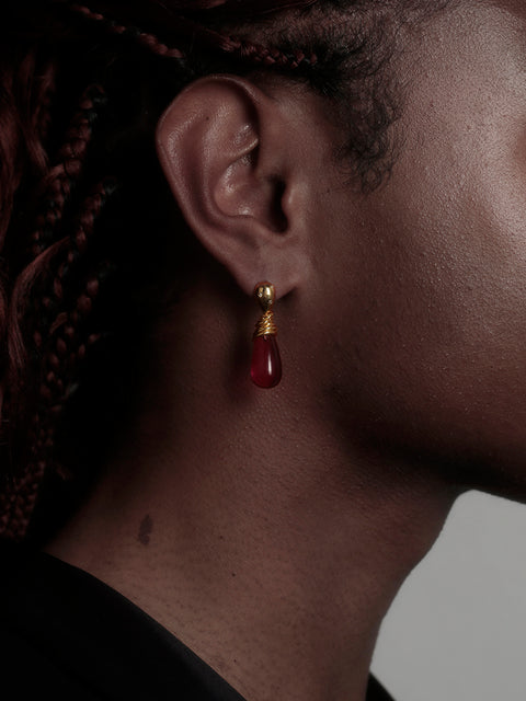 two tone drop earrings