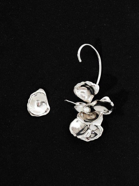cluster of petals ear-cuff and stud