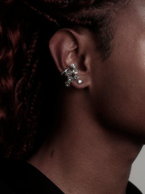 scattered ear-cuff and stud set