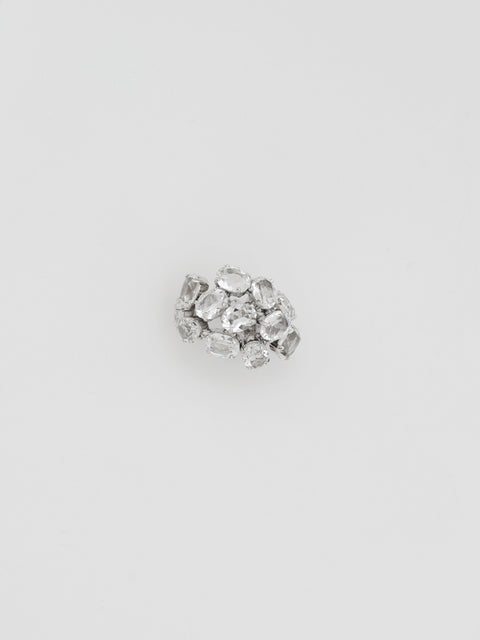 single scattered clear crystal ear-cuff