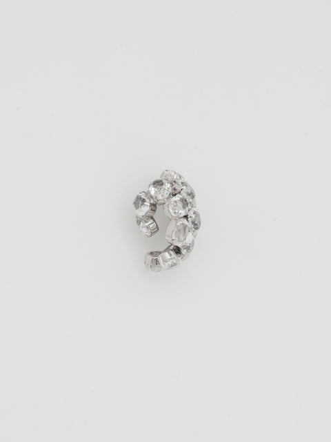single scattered clear crystal ear-cuff