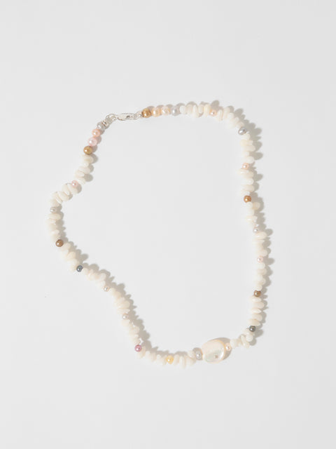 coral and pearl necklace