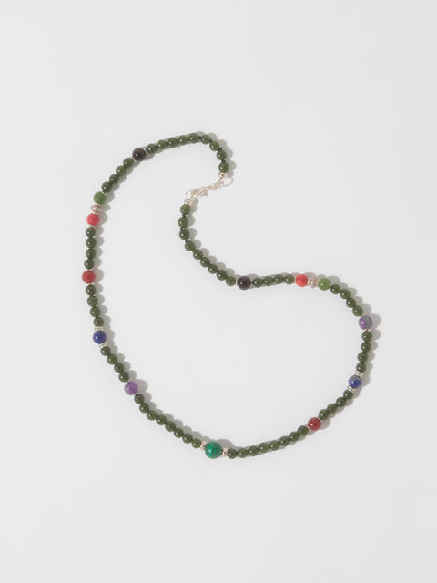 jade and mixed semi precious necklace