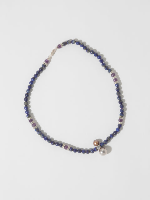 lapis and amethyst necklace