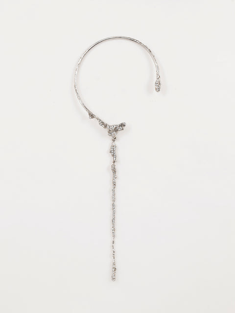crystallized molten neck-cuff with long drop