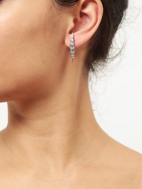 tapered crystal spike earrings