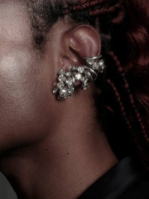 scattered ear-cuff and stud set