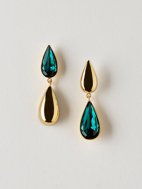 medium hidden tear reverse drop earrings